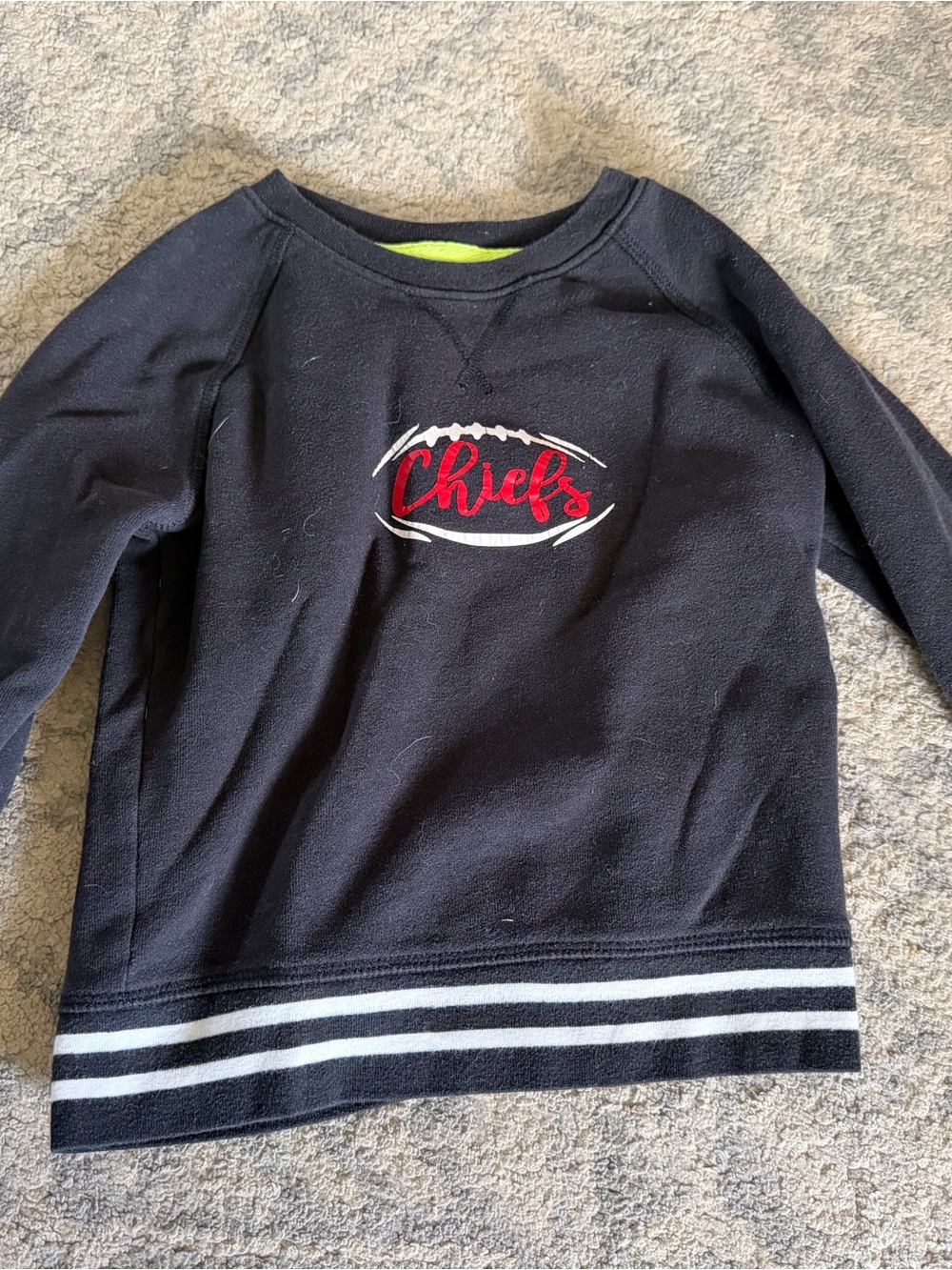 Kids Black 'Chiefs' Football Sweatshirt